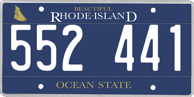 RI license plate 552441