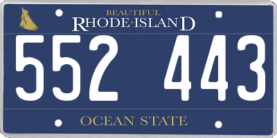RI license plate 552443