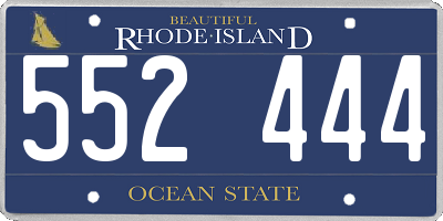 RI license plate 552444