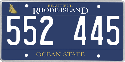 RI license plate 552445