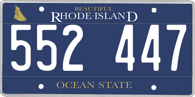 RI license plate 552447