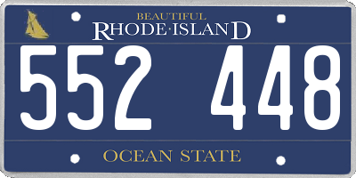 RI license plate 552448