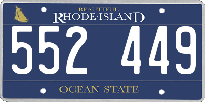 RI license plate 552449