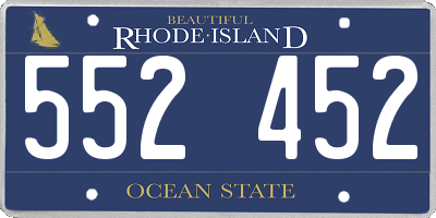 RI license plate 552452