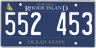 RI license plate 552453