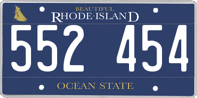 RI license plate 552454