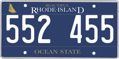 RI license plate 552455