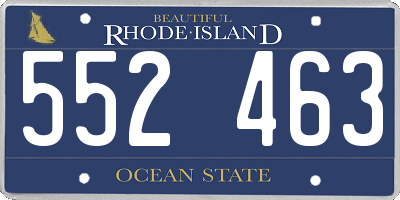 RI license plate 552463