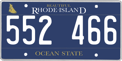 RI license plate 552466