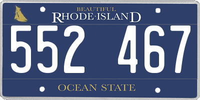 RI license plate 552467