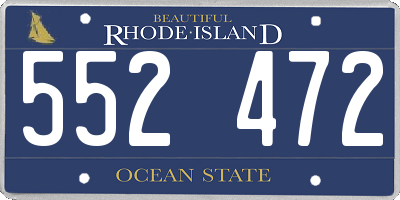 RI license plate 552472