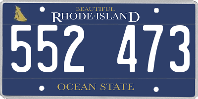 RI license plate 552473