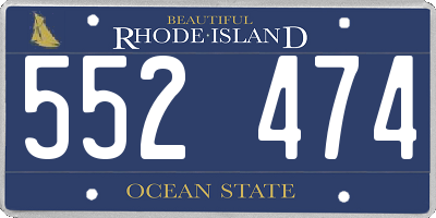 RI license plate 552474