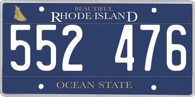 RI license plate 552476
