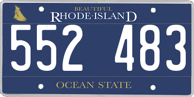 RI license plate 552483