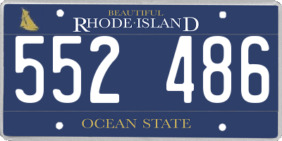 RI license plate 552486