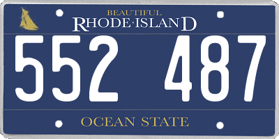RI license plate 552487