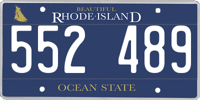 RI license plate 552489