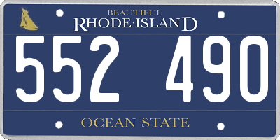 RI license plate 552490