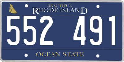 RI license plate 552491