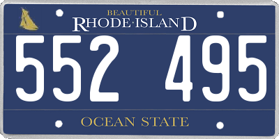 RI license plate 552495