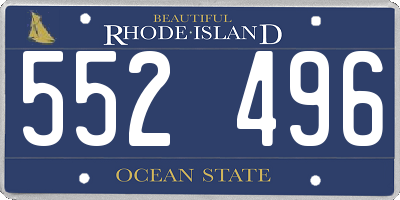 RI license plate 552496