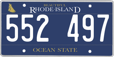 RI license plate 552497