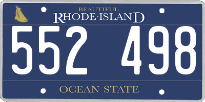 RI license plate 552498
