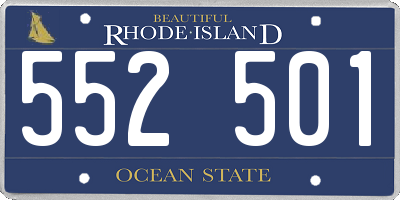 RI license plate 552501