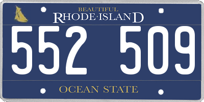 RI license plate 552509