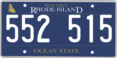 RI license plate 552515