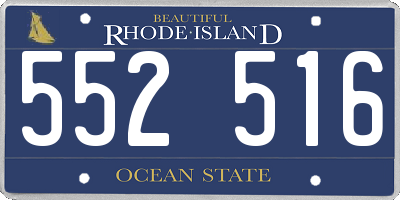 RI license plate 552516