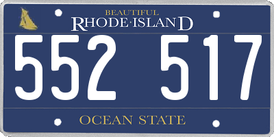 RI license plate 552517