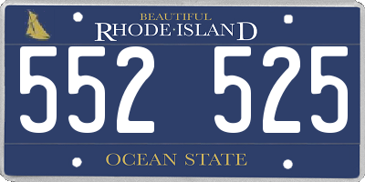 RI license plate 552525