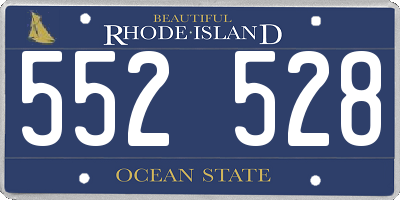 RI license plate 552528