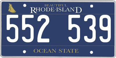 RI license plate 552539
