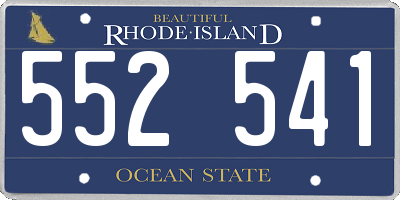 RI license plate 552541