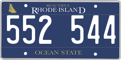 RI license plate 552544