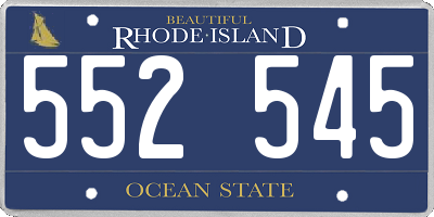 RI license plate 552545