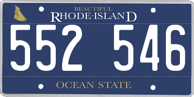 RI license plate 552546