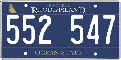 RI license plate 552547