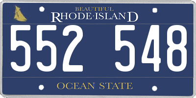 RI license plate 552548