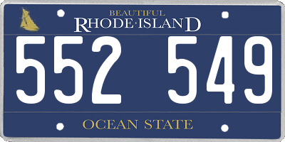 RI license plate 552549