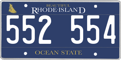 RI license plate 552554