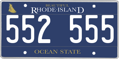 RI license plate 552555