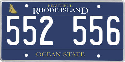 RI license plate 552556