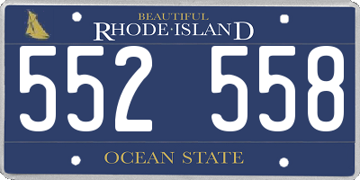 RI license plate 552558