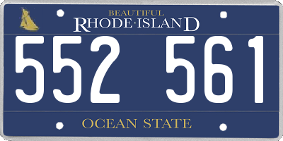RI license plate 552561