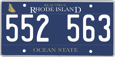 RI license plate 552563