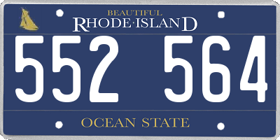 RI license plate 552564